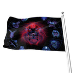 Leo And Astrological Signs Print Flag
