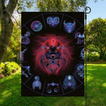 Leo And Astrological Signs Print Garden Flag