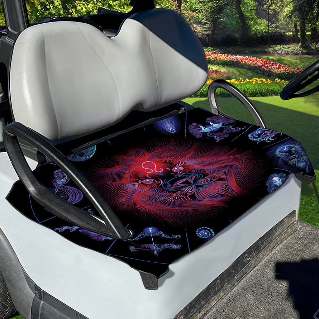 Leo And Astrological Signs Print Golf Cart Seat Cover