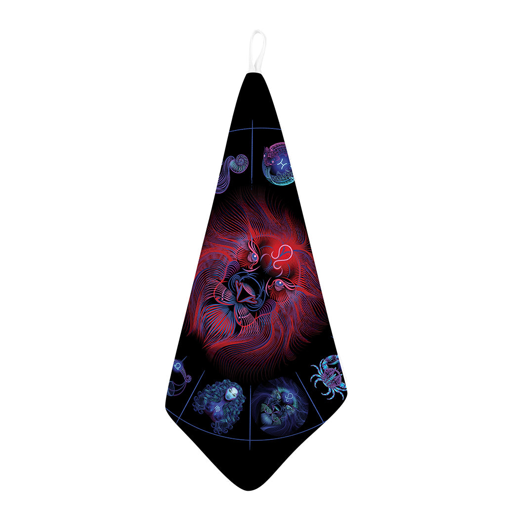 Leo And Astrological Signs Print Hand Towel
