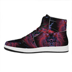 Leo And Astrological Signs Print High Top Leather Sneakers