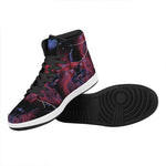Leo And Astrological Signs Print High Top Leather Sneakers