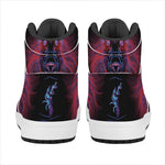 Leo And Astrological Signs Print High Top Leather Sneakers
