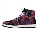 Leo And Astrological Signs Print High Top Leather Sneakers