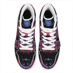 Leo And Astrological Signs Print High Top Leather Sneakers