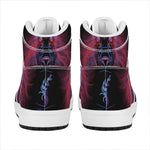 Leo And Astrological Signs Print High Top Leather Sneakers