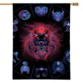 Leo And Astrological Signs Print House Flag