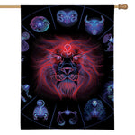 Leo And Astrological Signs Print House Flag