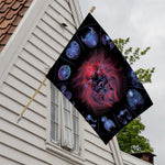 Leo And Astrological Signs Print House Flag