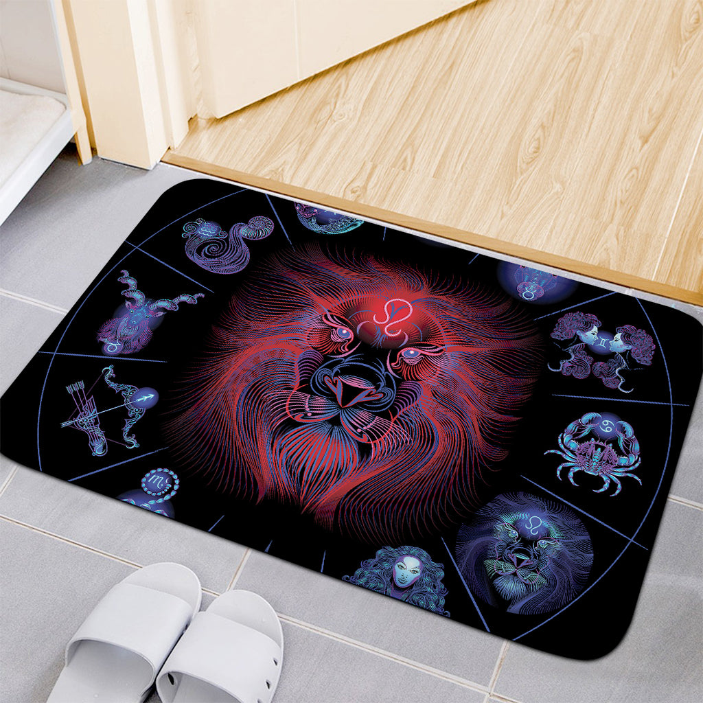 Leo And Astrological Signs Print Indoor Door Mat