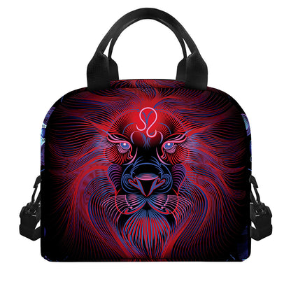 Leo And Astrological Signs Print Insulated Lunch Bag