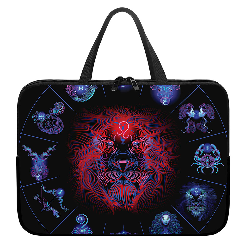 Leo And Astrological Signs Print Laptop Sleeve With Handle