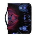 Leo And Astrological Signs Print Leather Bible Cover