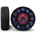 Leo And Astrological Signs Print Leather Spare Tire Cover
