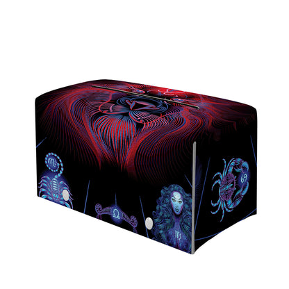 Leo And Astrological Signs Print Leather Tissue Box Cover