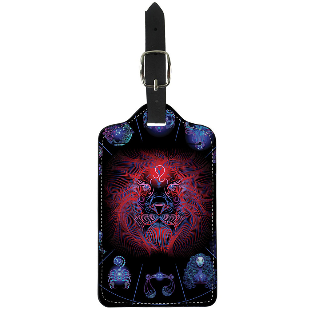 Leo And Astrological Signs Print Luggage Tag