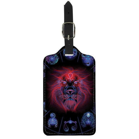 Leo And Astrological Signs Print Luggage Tag
