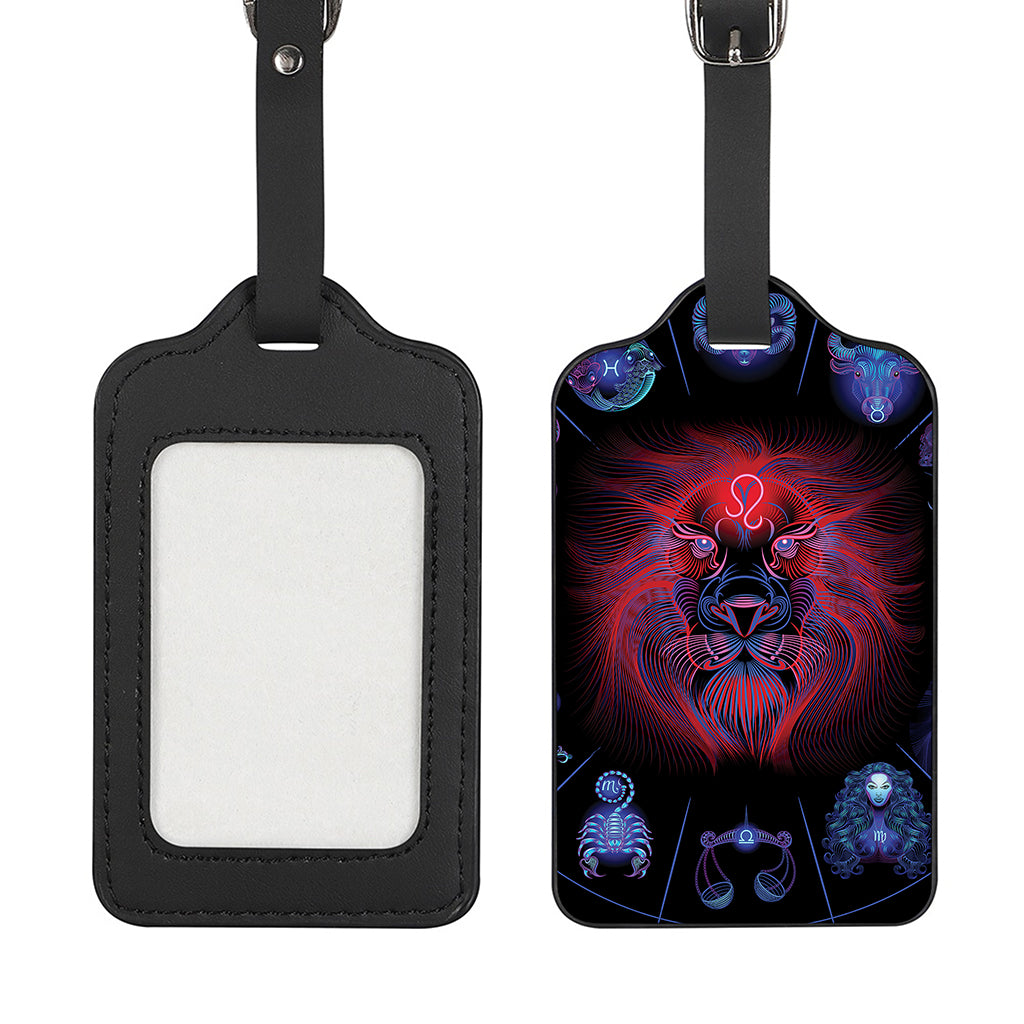 Leo And Astrological Signs Print Luggage Tag