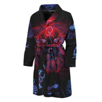 Leo And Astrological Signs Print Men's Bathrobe