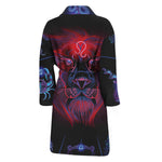 Leo And Astrological Signs Print Men's Bathrobe