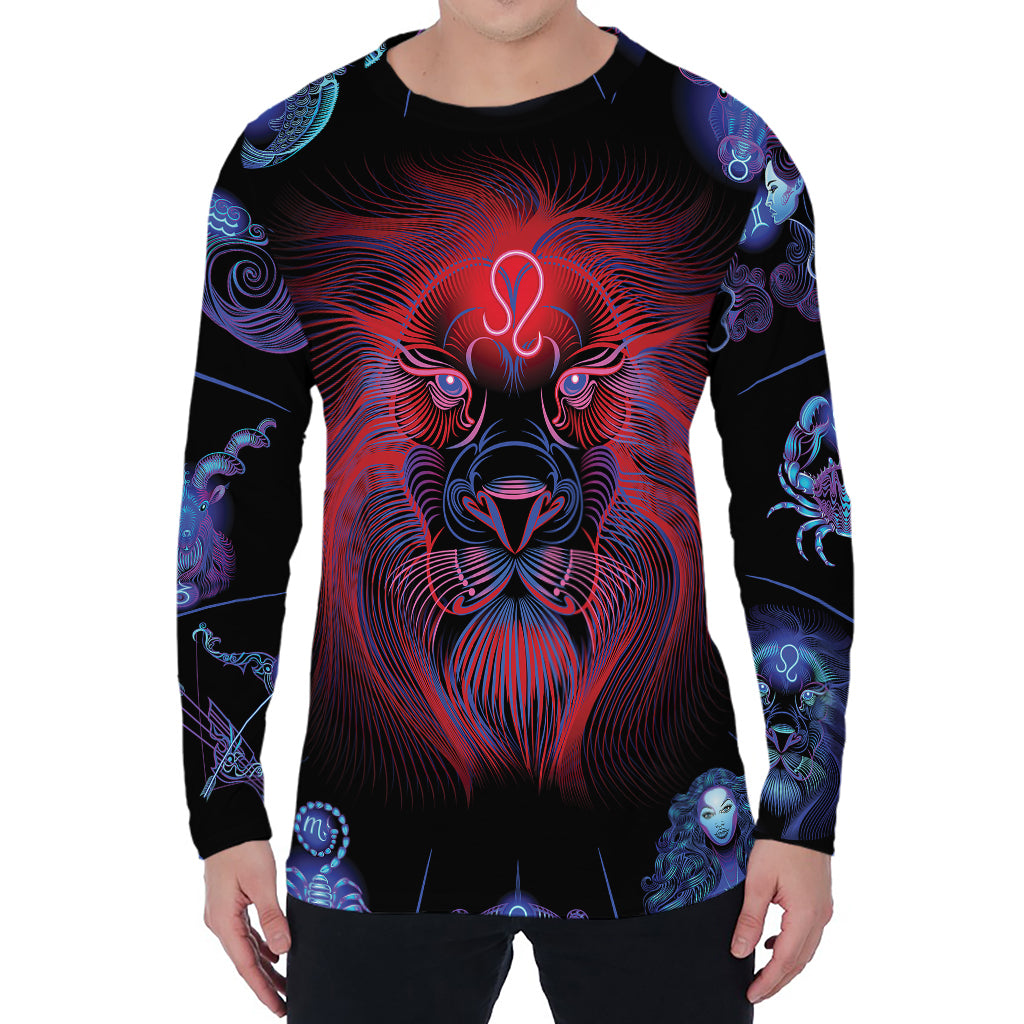 Leo And Astrological Signs Print Men's Long Sleeve T-Shirt