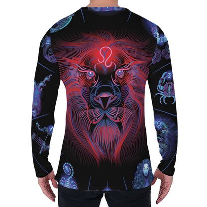 Leo And Astrological Signs Print Men's Long Sleeve T-Shirt
