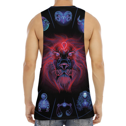 Leo And Astrological Signs Print Men's Muscle Tank Top