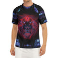 Leo And Astrological Signs Print Men's Short Sleeve Rash Guard
