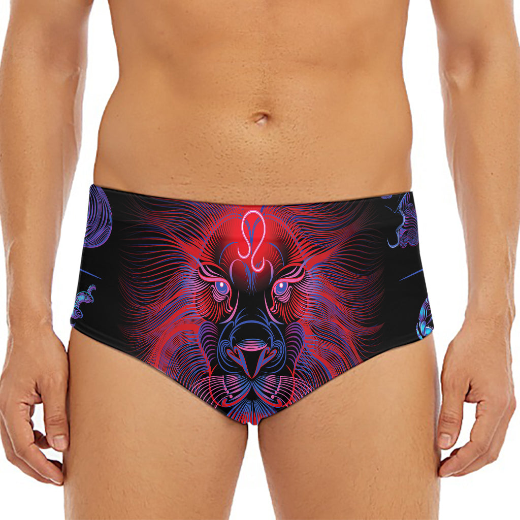Leo And Astrological Signs Print Men's Triangle Swim Briefs