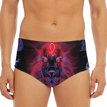 Leo And Astrological Signs Print Men's Triangle Swim Briefs