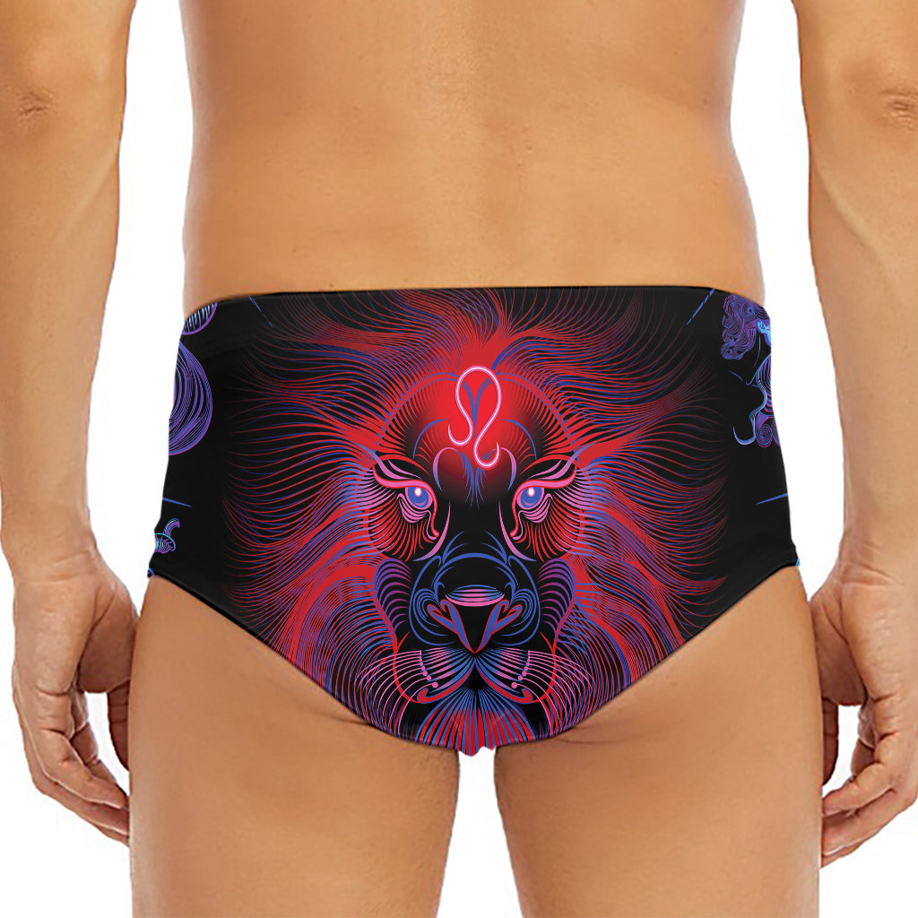 Leo And Astrological Signs Print Men's Triangle Swim Briefs