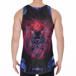 Leo And Astrological Signs Print Men's Velvet Tank Top