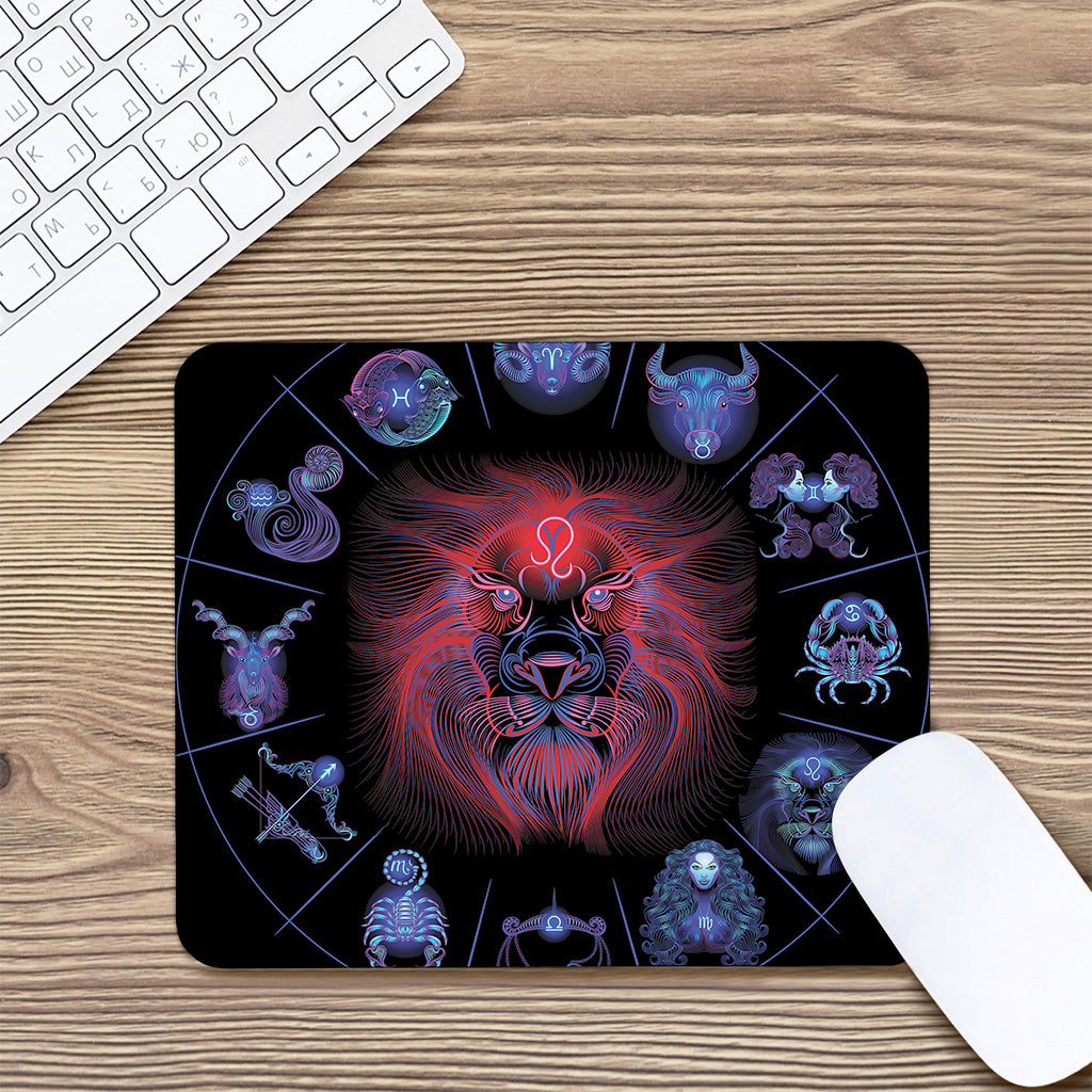 Leo And Astrological Signs Print Mouse Pad