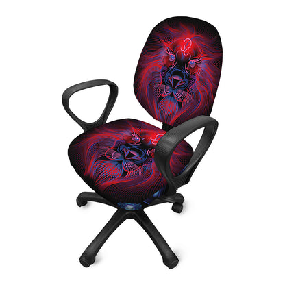 Leo And Astrological Signs Print Office Chair Cover