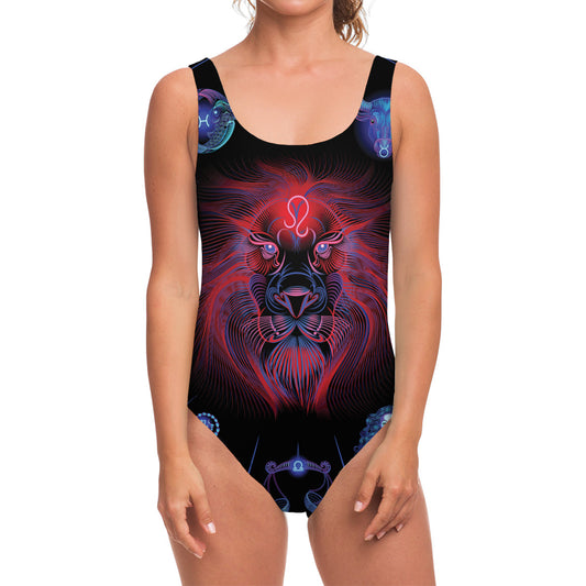 Leo And Astrological Signs Print One Piece Swimsuit
