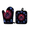 Leo And Astrological Signs Print Oven Mitt And Pot Holder Set
