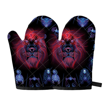 Leo And Astrological Signs Print Oven Mitts