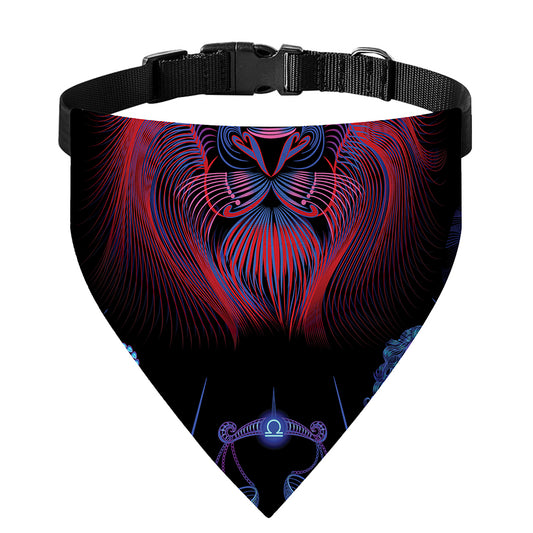 Leo And Astrological Signs Print Over The Collar Dog Bandana