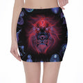 Leo And Astrological Signs Print Pencil Mini Skirt