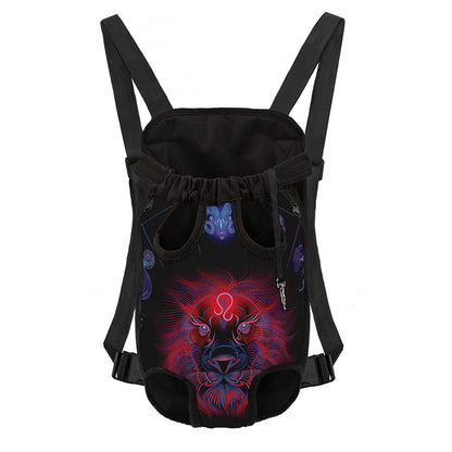 Leo And Astrological Signs Print Pet Carrier Backpack