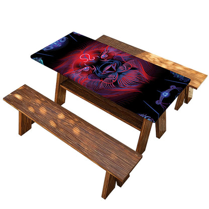 Leo And Astrological Signs Print Picnic Table Cover