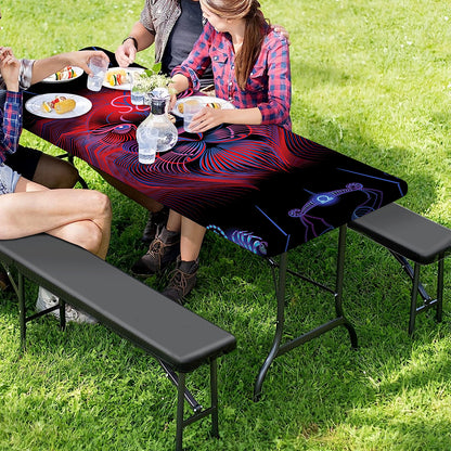 Leo And Astrological Signs Print Picnic Table Cover