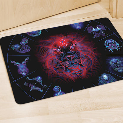 Leo And Astrological Signs Print Polyester Doormat
