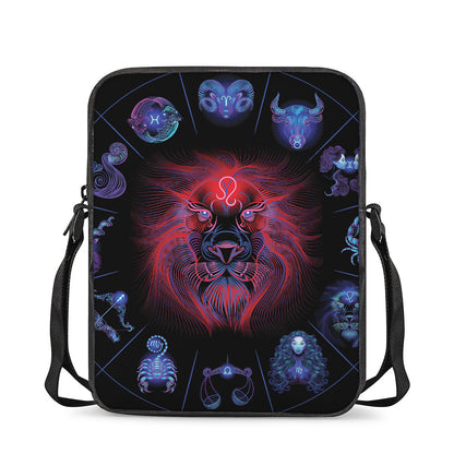 Leo And Astrological Signs Print Rectangular Crossbody Bag
