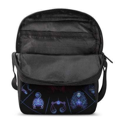 Leo And Astrological Signs Print Rectangular Crossbody Bag