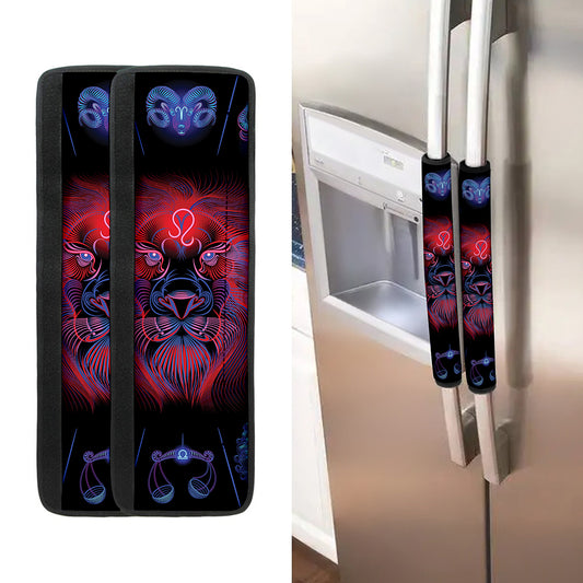 Leo And Astrological Signs Print Refrigerator Handle Covers