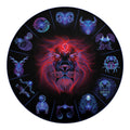 Leo And Astrological Signs Print Round Blanket