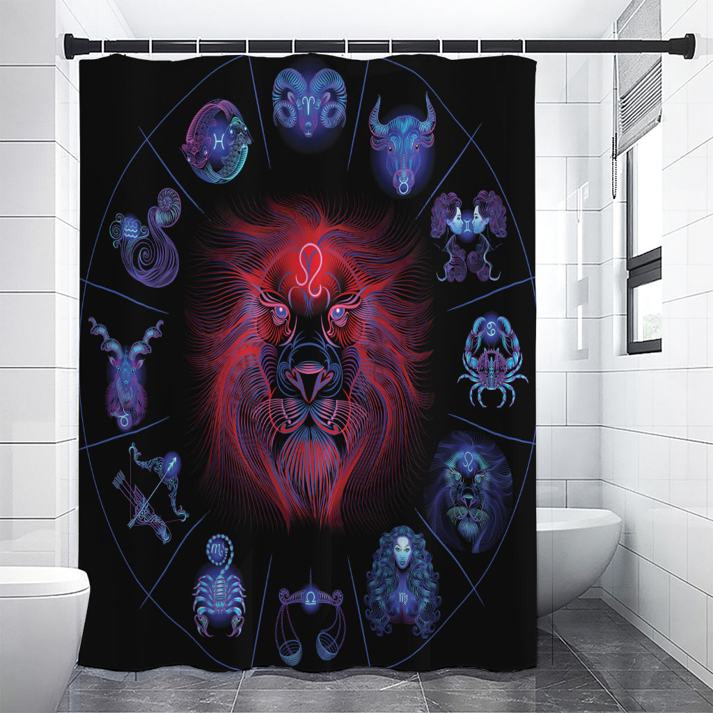 Leo And Astrological Signs Print Shower Curtain
