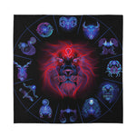 Leo And Astrological Signs Print Silk Bandana