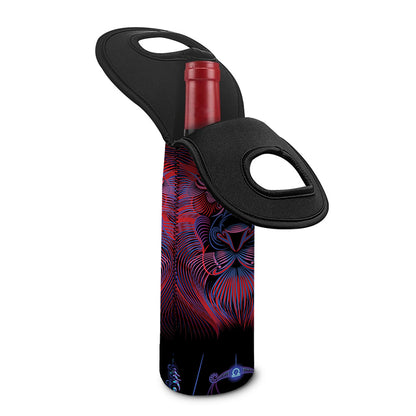 Leo And Astrological Signs Print Single Neoprene Wine Tote